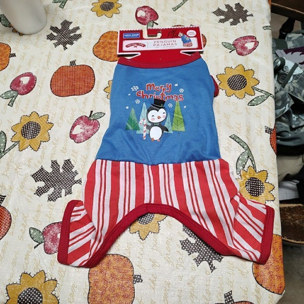 New Holiday Time Christmas Penguin Pajamas Size XS